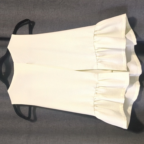 French Connection Yellow Tennis Crepe Swing Back Sleeveless Top - Picture 5 of 6